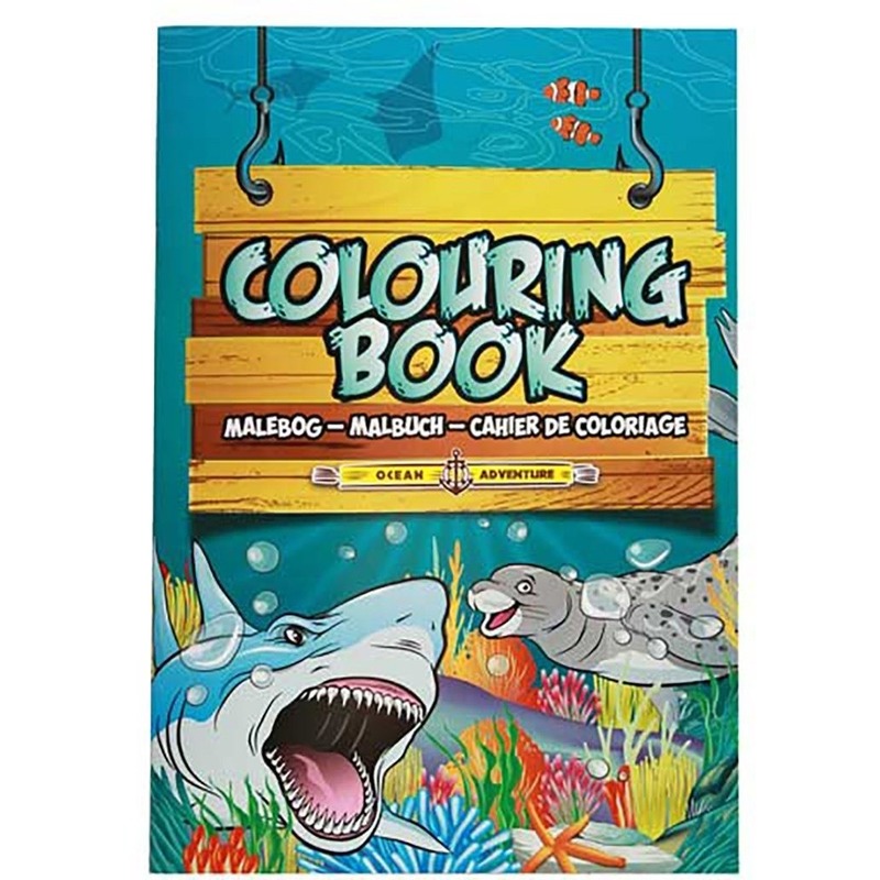 Zeedieren speelgoed artikelen kleurboeken/tekenboeken A4 formaat