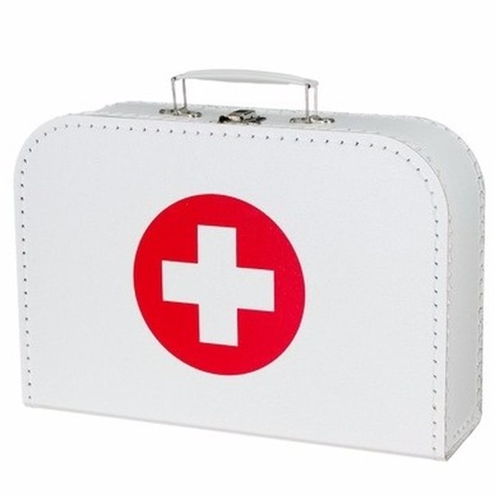 Ziekenhuis accesoires wit koffertje