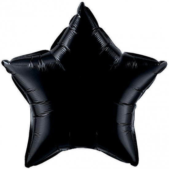 Zwarte sterretjes folie ballon 50 cm