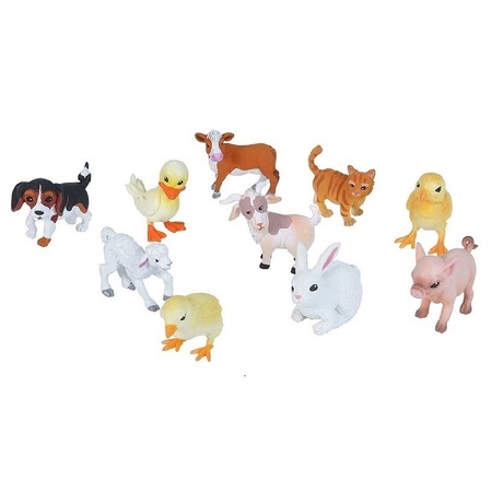 10x Farm baby animals toys