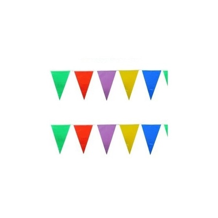 12x Colored bunting flags 10 meters