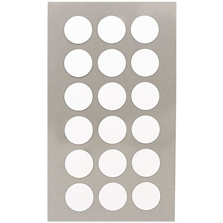 144x Round sticker labels white 15 mm