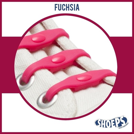 14x Shoeps elastische veters roze voor kinderen/volwassenen