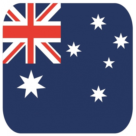 Glas viltjes met Australische vlag 15 st