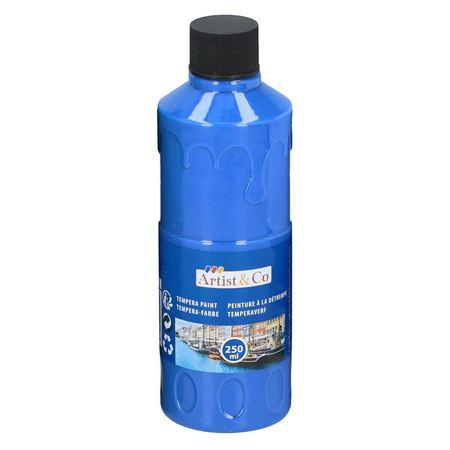 1x Acrylic paint / tempera paint bottle blue 250 ml