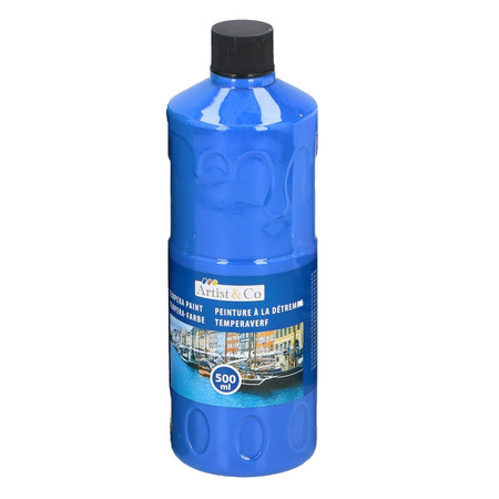 6x Acrylic paint / tempera paint bottle 6 colors 500 ml
