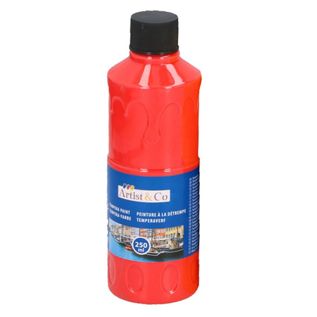 1x Acrylic paint / tempera paint bottle red 250 ml