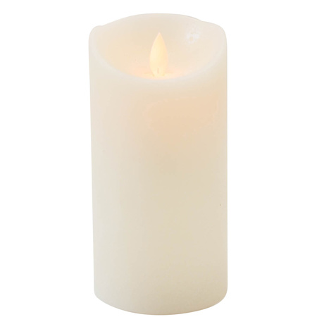 1x Ivory LED candle with moving flame 15 cm