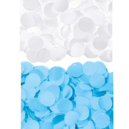 2 kilo witte en blauwe papier snippers confetti mix set feest versiering