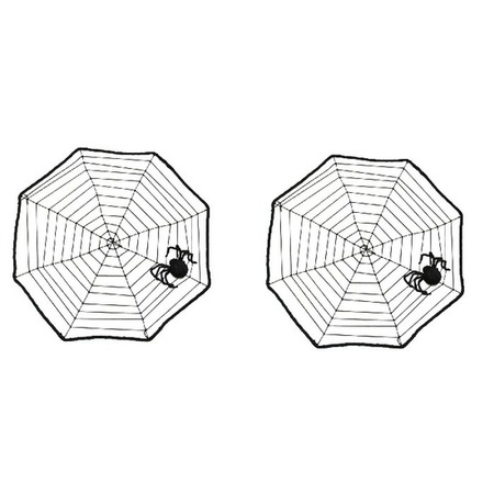2x Spiderwebs 40 x 40 cm