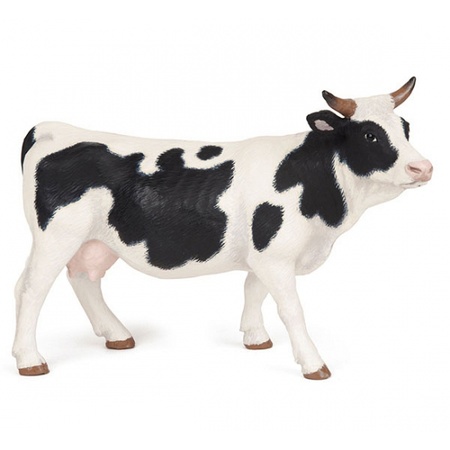 2x Plastic speelgoed dieren koe/koeien van 14 cm