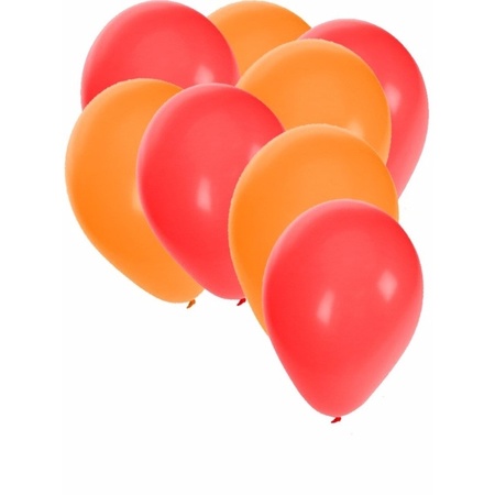 Party ballonnen rood en oranje