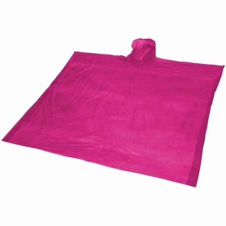 30x roze poncho met capuchon voor volwassenen