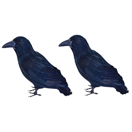3x Horror Ravens with feathers