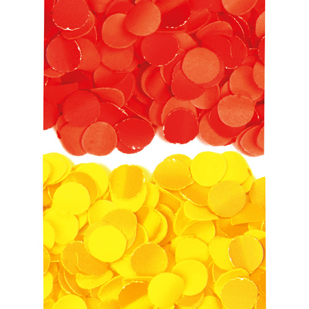 600 gram yellow and red party paper confetti mix