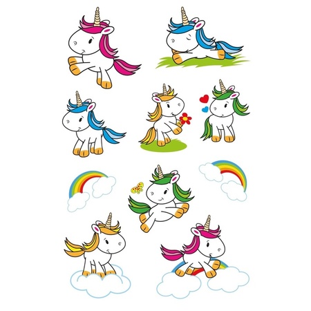 60x Unicorn stickers with glitter