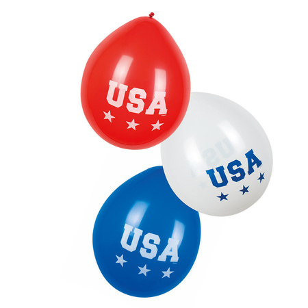 6x America USA balloons 25 cm