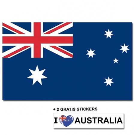 Landenvlag Australie + 2 gratis stickers