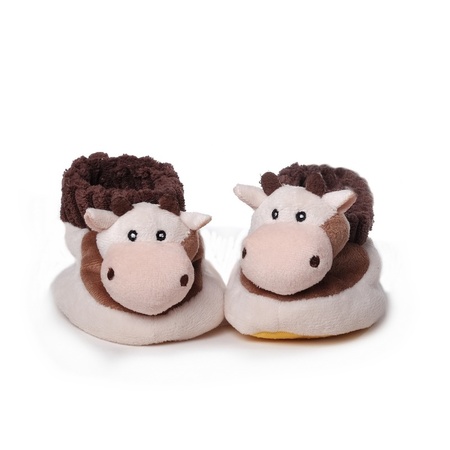 Baby shoes brown cow 0-10 months