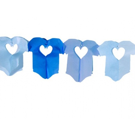 Blue baby garland with rompers