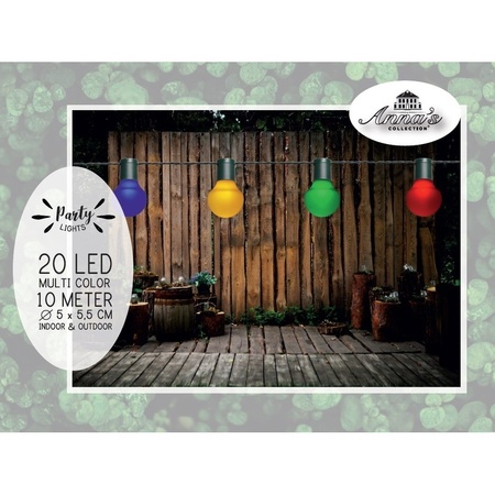 Outdoor party lights string multi color bulbs 10 meter