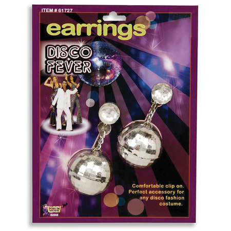 Discoballs earrings clip on - mirror balls