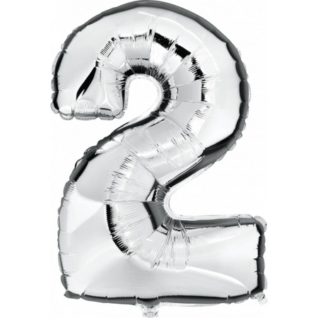 20 years silver foil balloons 88 cm age/number