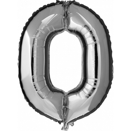 40 jaar zilveren folie ballonnen 88 cm leeftijd/cijfer