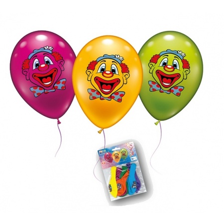 Clown balloons 6 pieces