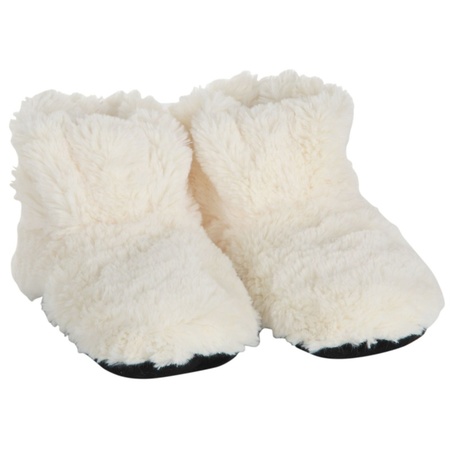Microwave heat slippers creme size 37-40