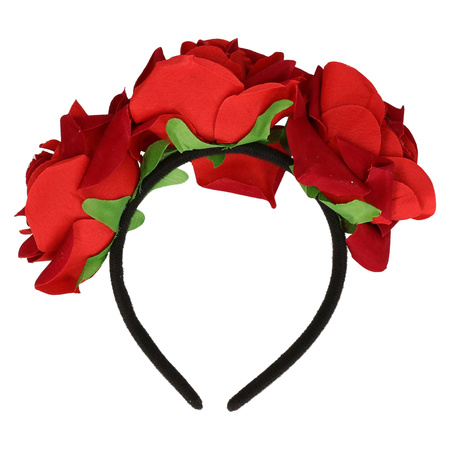 Day of the Dead roses headband