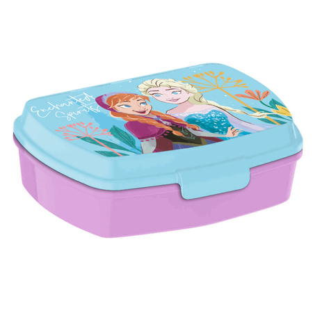 Disney Frozen lunch box set for children - 3 pieces - light blue - incl. gym bag/school bag