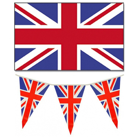 Great Brittain/UK flags decoration set 3-parts