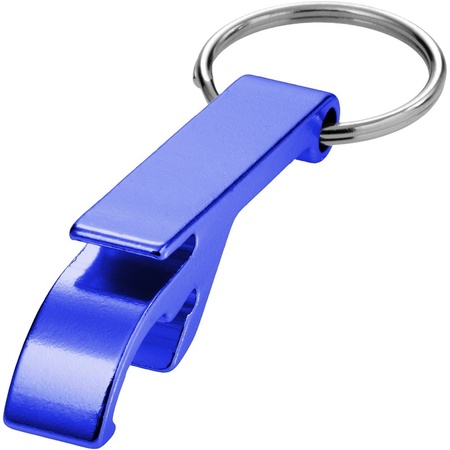 Bottle opener keychain blue