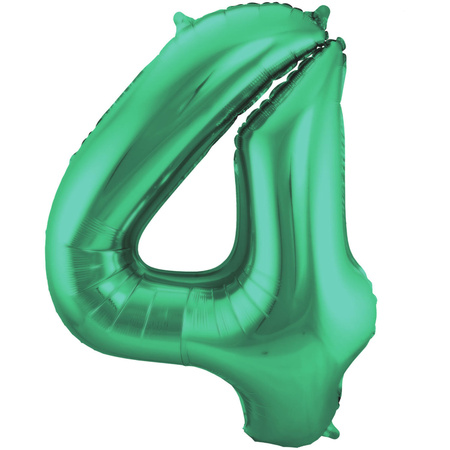 Foil Foil balloon number 45 in green 86 cm