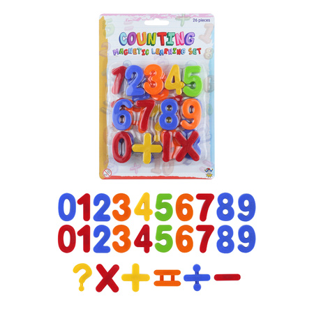 1x set Magnetische gekleurde alfabet speelgoed letters en cijfers 52 stuks 4 cm