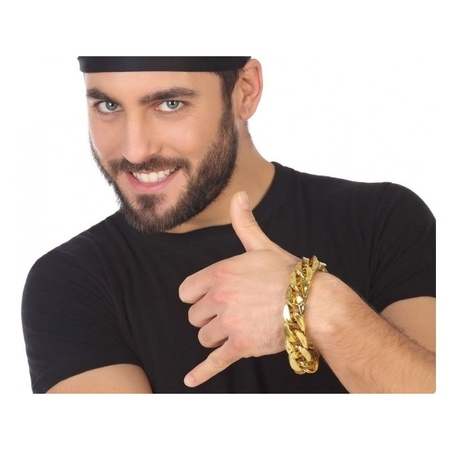 Gold chain bracelet for men