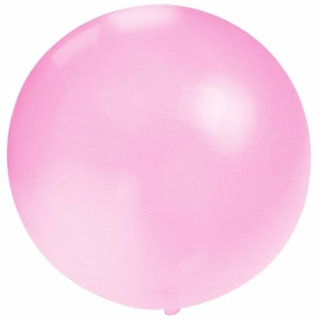 Bellatio decorations 10x large size balloons black/pink dia 60 cm