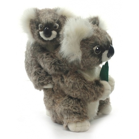 Levensechte Hansa pluche koala knuffel met baby 28 cm