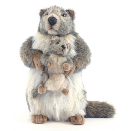 Levensechte Hansa pluche marmot knuffel 35 cm