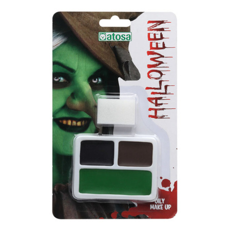 Witches make up/grime palette - 3 colours - with sponge
