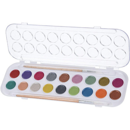 Water paint in 18 mettalic colors for children