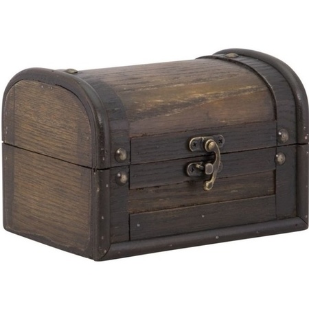 Wooden money savings box 11 cm with clasp
