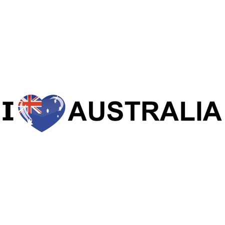 I Love Australia stickers