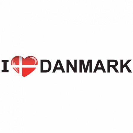 Landenvlag Denemarken + 2 gratis stickers
