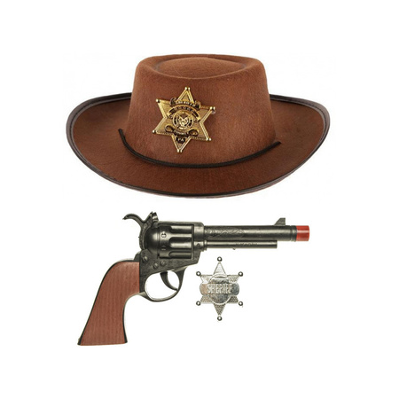 Kids cowboys set - hat and 2x guns