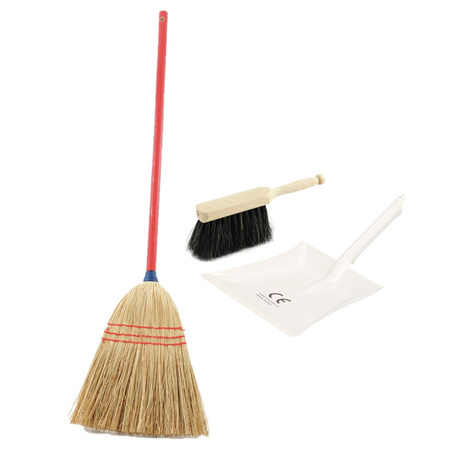 Childrens cleaning set 3-pieces white