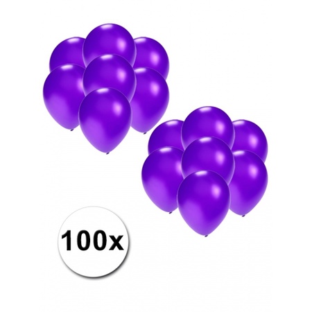 Small purple metallic balloons 100 pieces