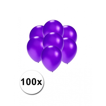 Small purple metallic balloons 100 pieces