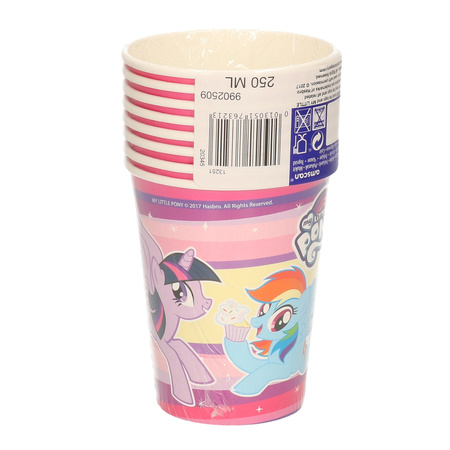 My Little Pony theme drink cups 8 pieces 250 ml